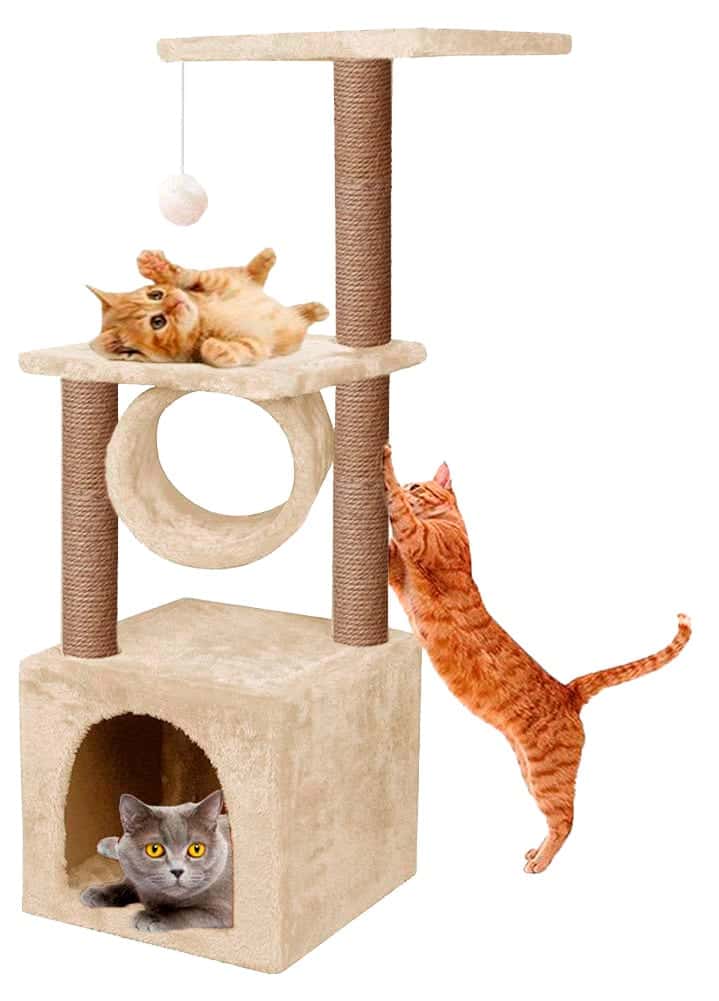 Домик с когтеточкой и тоннелем «ЭЦ»